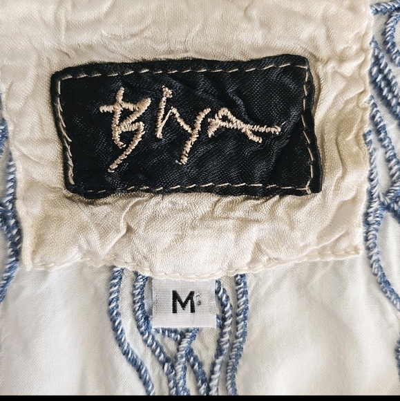 Johnny Was Biya Women's Cossima Embroidered Ivory Bohemian Tunic Blouse  Medium - Picture 15 of 16